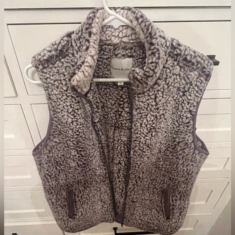 Thread and Supply Gray Sherpa Vest